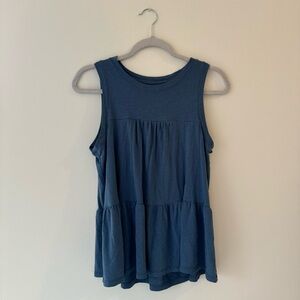 Blue Flowy Tank